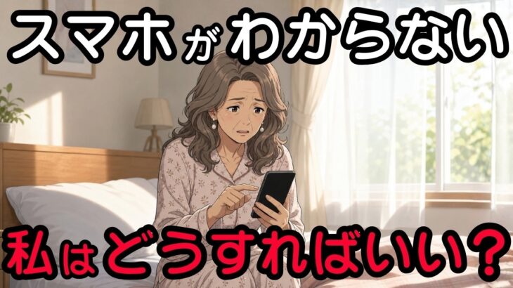 「誰にも聞けない⋯」スマホが使えない60代が知らずにやっていた3つの致命的な思い込み   スマホ初心者   60代   シニア