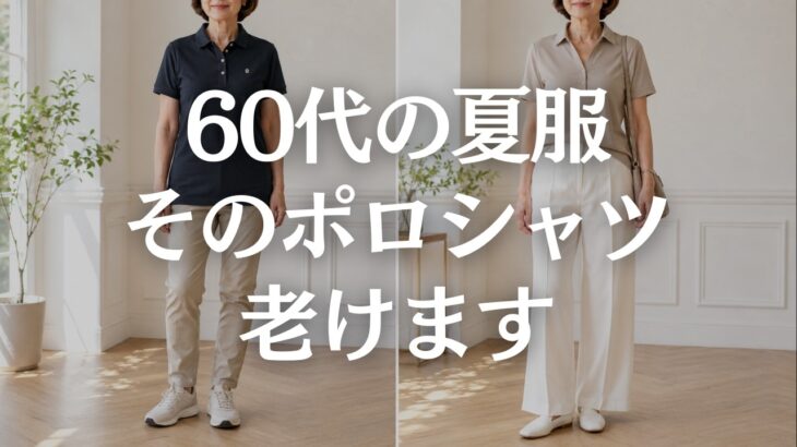 【60代ファッション】ポロシャツが昔っぽく見える原因5選｜ゴルフウェア・制服見えしない着こなし