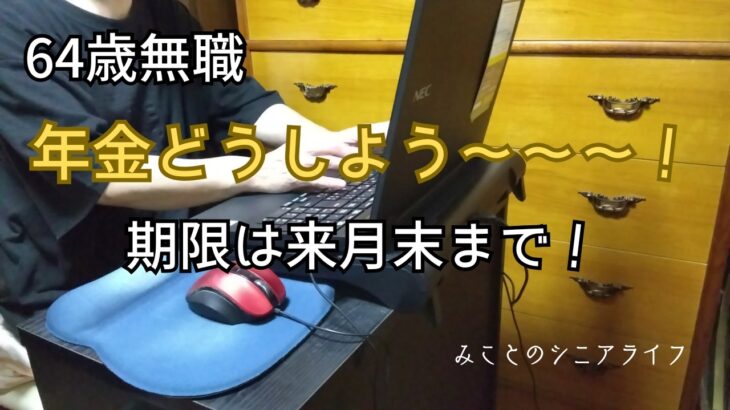 【60代姉弟二人暮らし】64歳無職／年金どうしよう～～～！／期限は来月末まで！