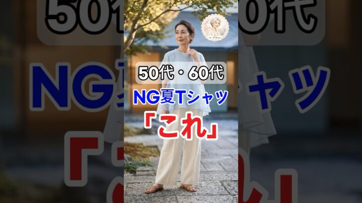 60代からの夏、上品に見えるTシャツの選び方3選