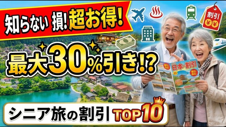 【保存版】60代が知らないと損する旅行の割引・お得制度TOP10