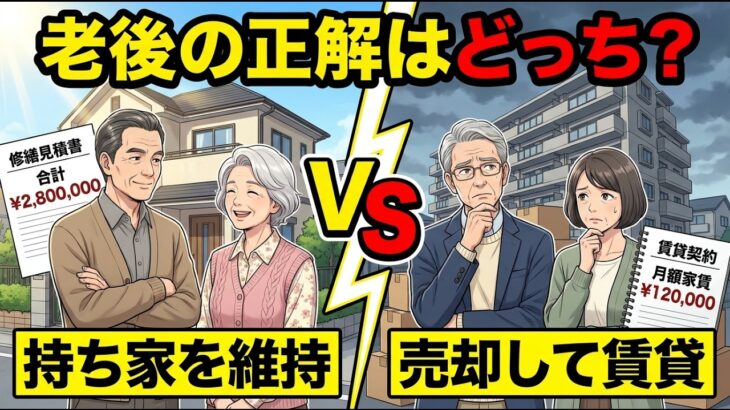 【シニア漫画】65歳で持ち家に住み続けた由美子夫婦と、家を売って賃貸を選んだ友人夫婦。数年後、老後資金に残った残酷な差とは…