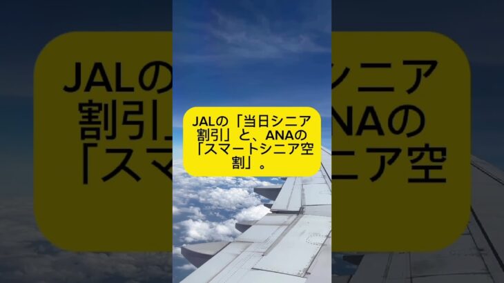 65歳以上なら飛行機も安くなる？JAL・ANAのシニア割を調べました