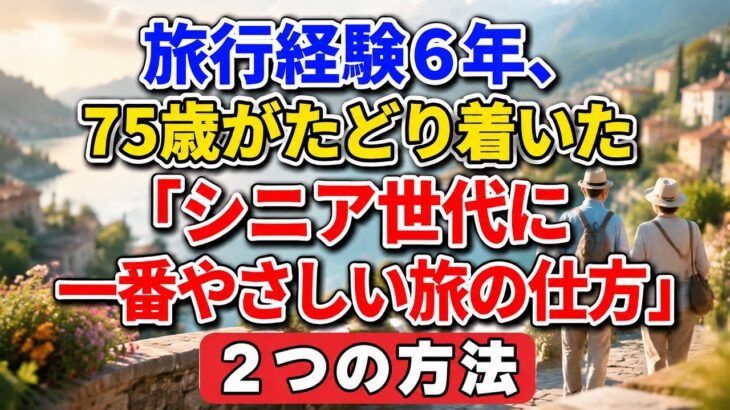 旅行経験6年、75歳がたどり着いた「シニア世代に一番やさしい旅の仕方」２つの方法#60代からの暮らし #シニアライフ #老後の楽しみ #一人旅 #夫婦旅 #旅行 #人生経験 #生き方