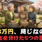 シニア漫画｜【朗読】年金月8万円、豊かな人と貧しい人を分けた「5つの習慣」