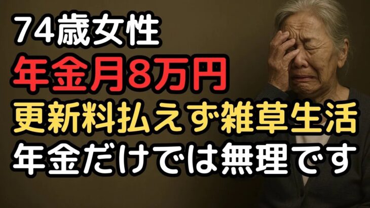年金月8万円、74歳女性の年金生活の現実「家賃だけで限界なのに更新料なんて…」