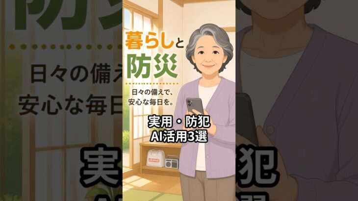 【遊ぶだけじゃない！】生活の不安をパッと解決！シニアのための「実用的なAI使い方」3選