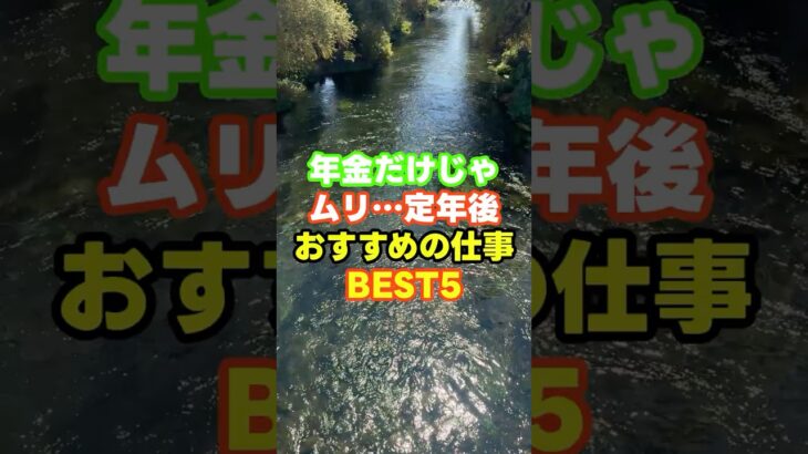 年金だけじゃムリ・・定年後おすすめの仕事BEST5 　#定年　＃仕事　＃老後