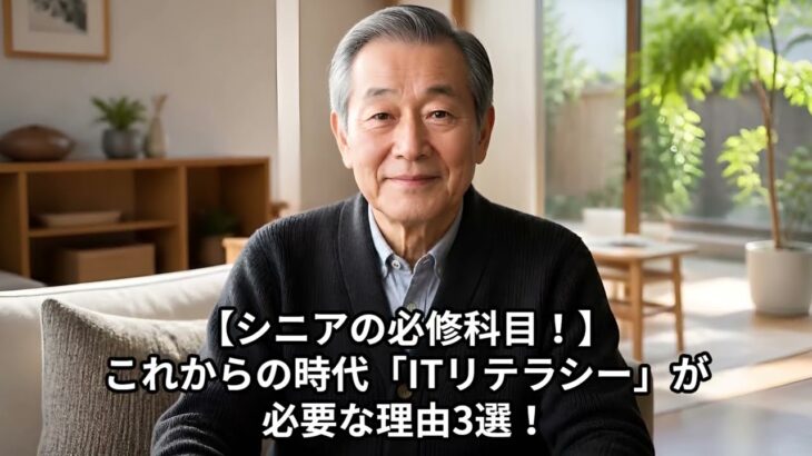 【シニアの新・必修科目】「もう歳だから…」は損してる！？シニアこそITリテラシーが必要な3つの理由