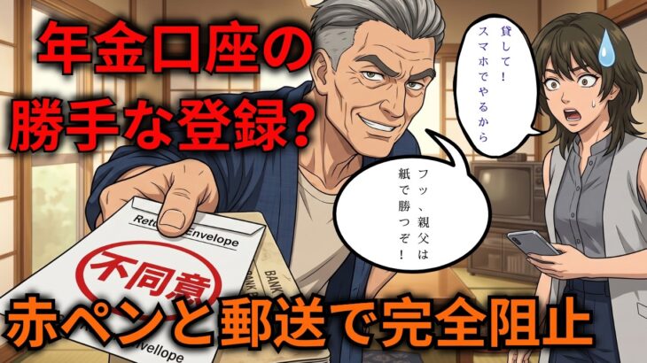 【漫画】【公金受取口座の登録】スマホ必須って本当？実は勘違い！赤ペンと紙１枚で年金通帳を守る意外な裏ワザ