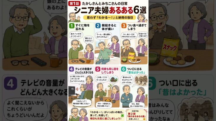 【シニア夫婦あるある】｜たかしさんとみちこさんの日常