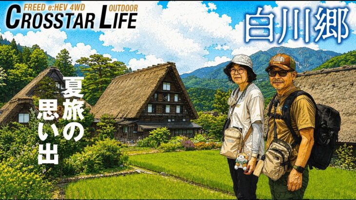 【シニア夫婦の夏の高原クルマ旅①】世界遺産「白川郷」散策