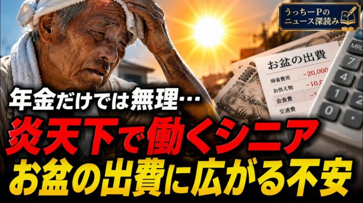 「年金だけでは無理」炎天下で働くシニア…お盆の出費に広がる不安#年金生活#老後問題