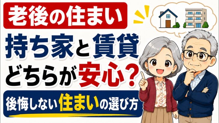 老後の持ち家と賃貸、どちらが安心？後悔しない住まいの選び方