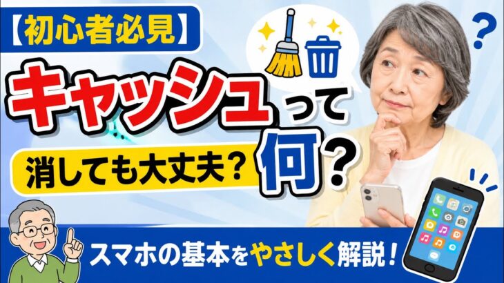 【初心者必見】キャッシュって何？消しても大丈夫？スマホの基本をやさしく解説！