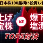 上がった株vs下がった株｜６倍に育った爆益株×3年塩漬け株｜トータル損益は？
